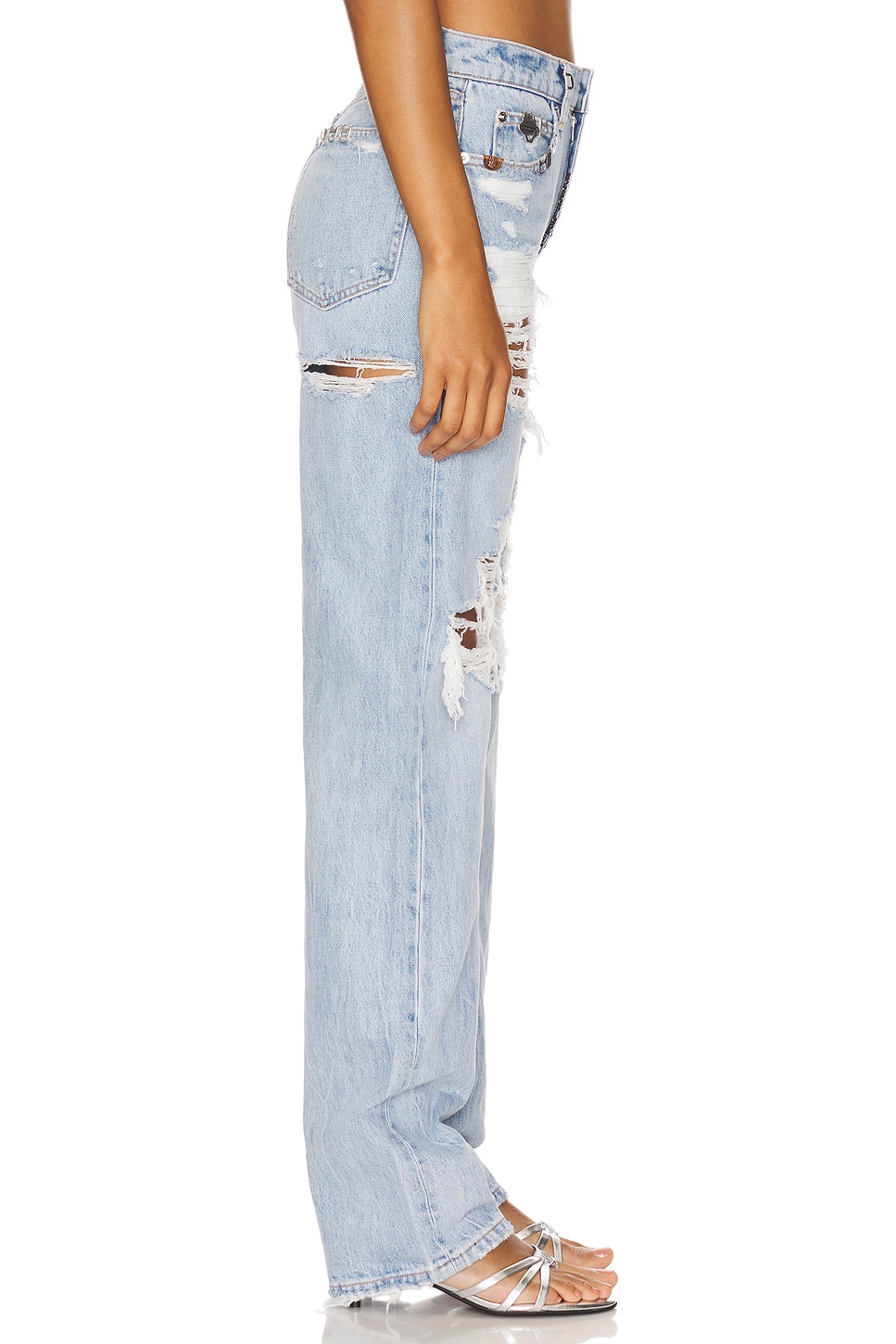 Alexander Wang Distressed Ez Mid Rise Jean thumbnail