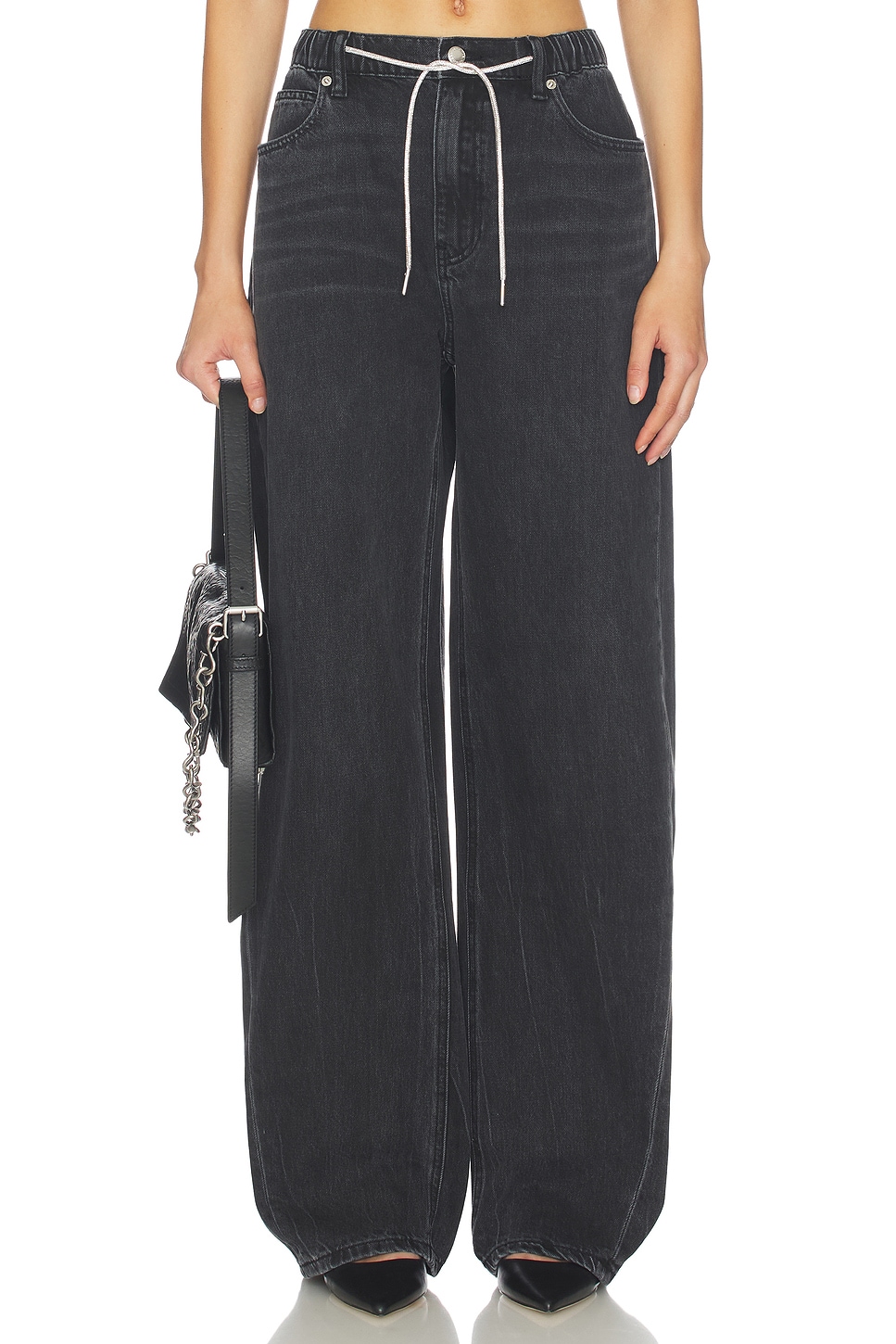 Balloon Jogger Jeans With Crystal Drawcord - thumbnail 2