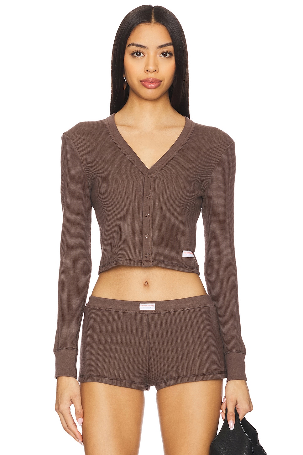 Long Sleeve Waffle Cardigan