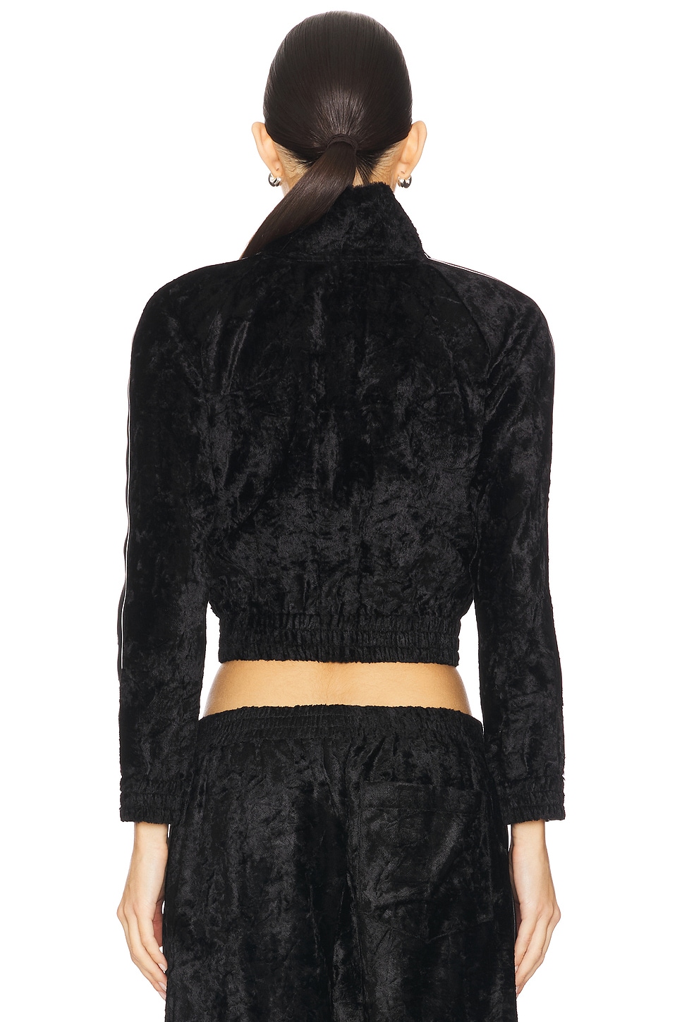 Cropped Track Jacket With Logo Webbing - Thumbnail 4