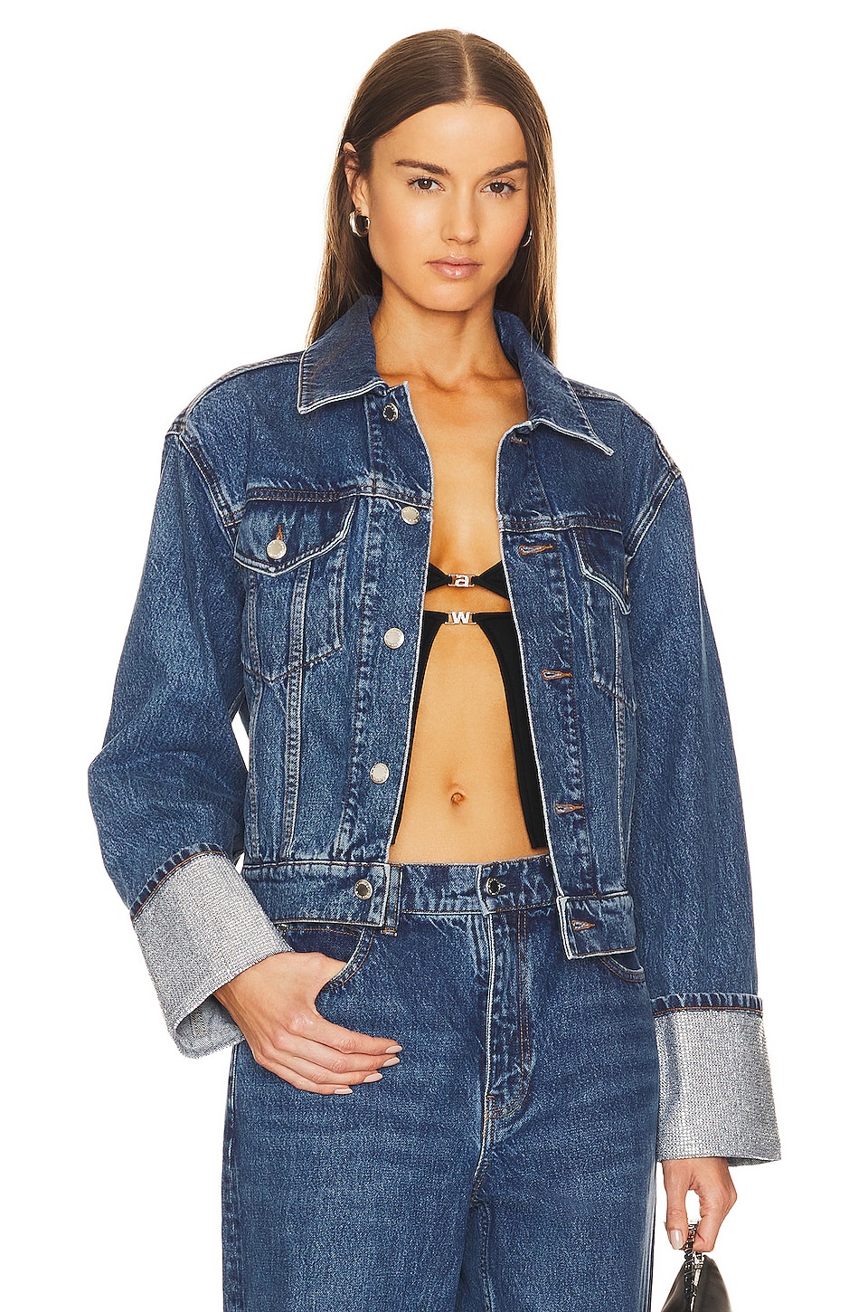 Alexander wang layered hot sale denim jacket