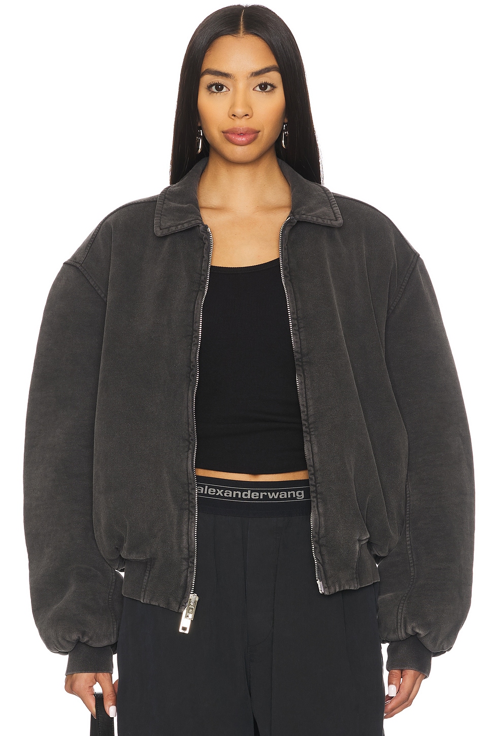 Alexander Wang Moto Jacket in Washed Asphalt | REVOLVE