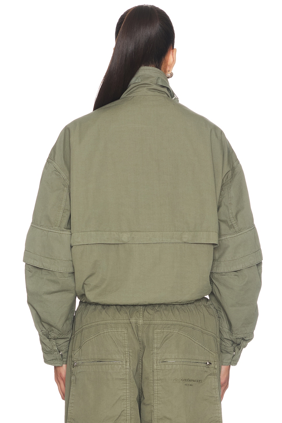 Alexander Wang Cargo Jacket With Articulated Pockets in Washed Army ...