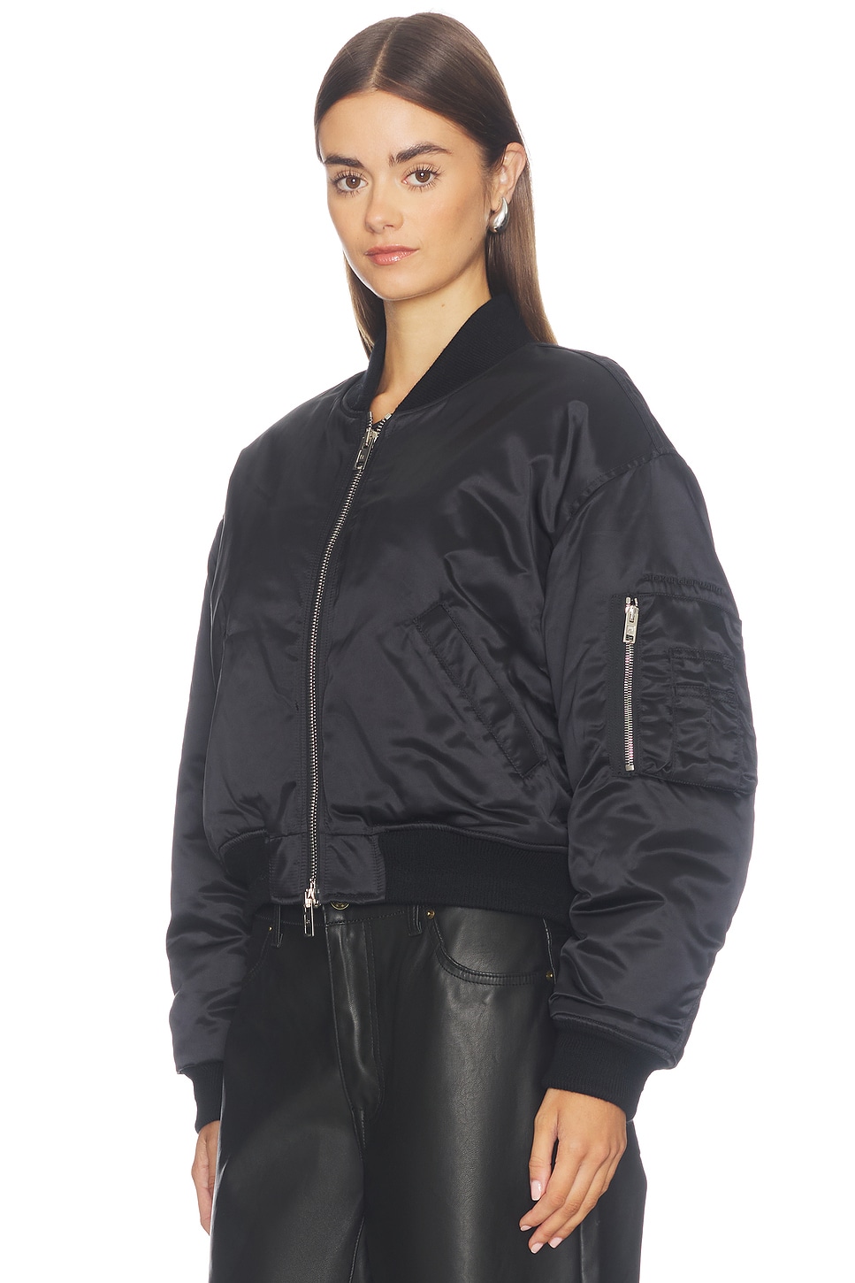 Alexander Wang Bomber Jacket with Faux Fur Lining