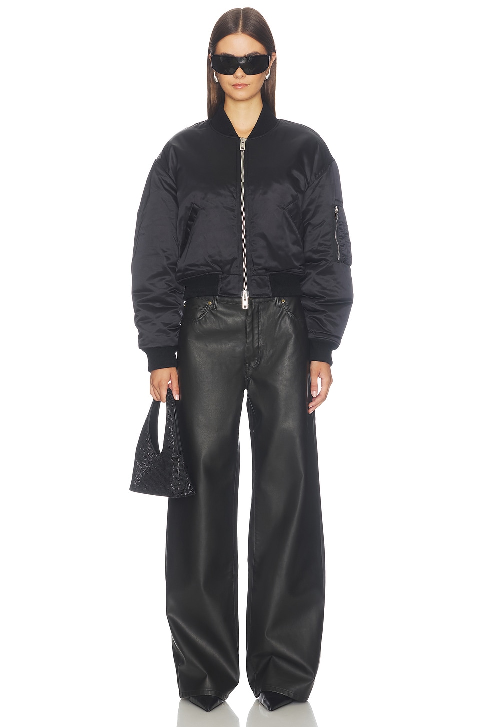 Alexander Wang Bomber Jacket with Faux Fur Lining