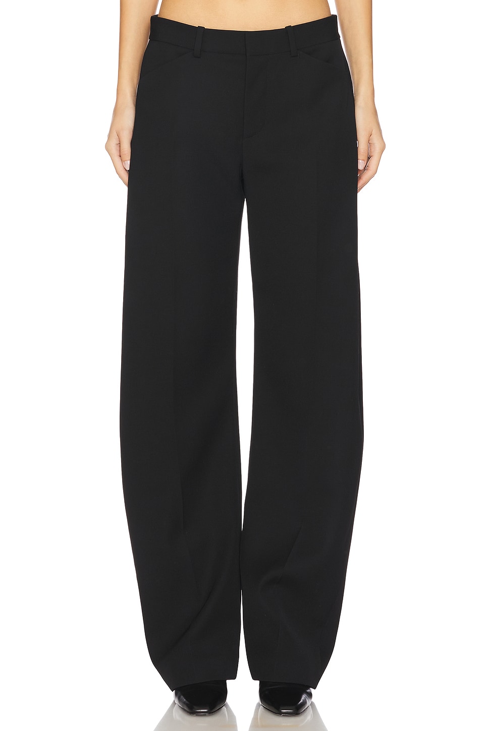【Alexander Wang】 ボウレッグミッドライズパンツ ブラック Alexander Wang】 ボウレッグミッドライズパンツ ブラック