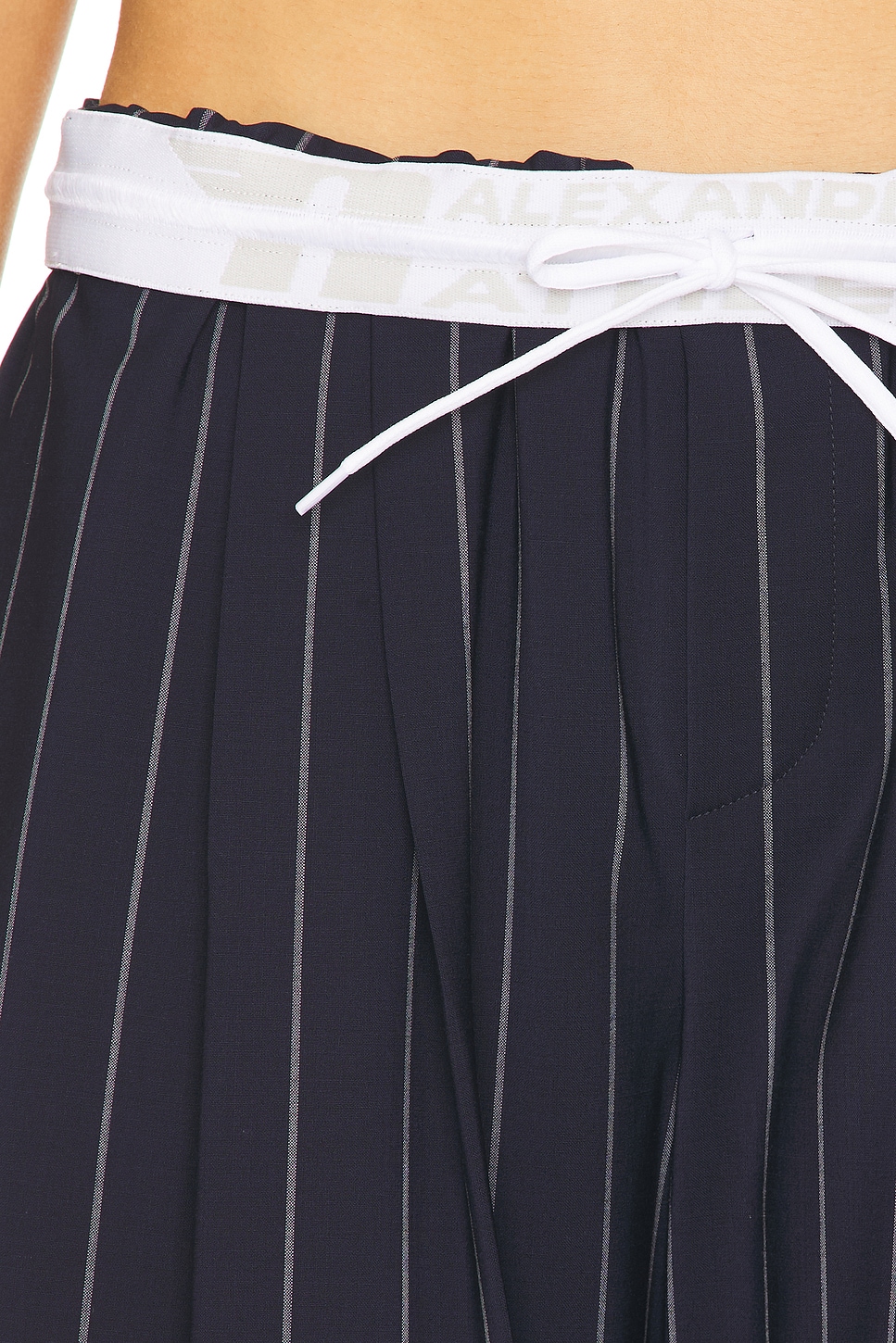 Alexander Wang Trouser Turned Down Waistband in Navy & Grey