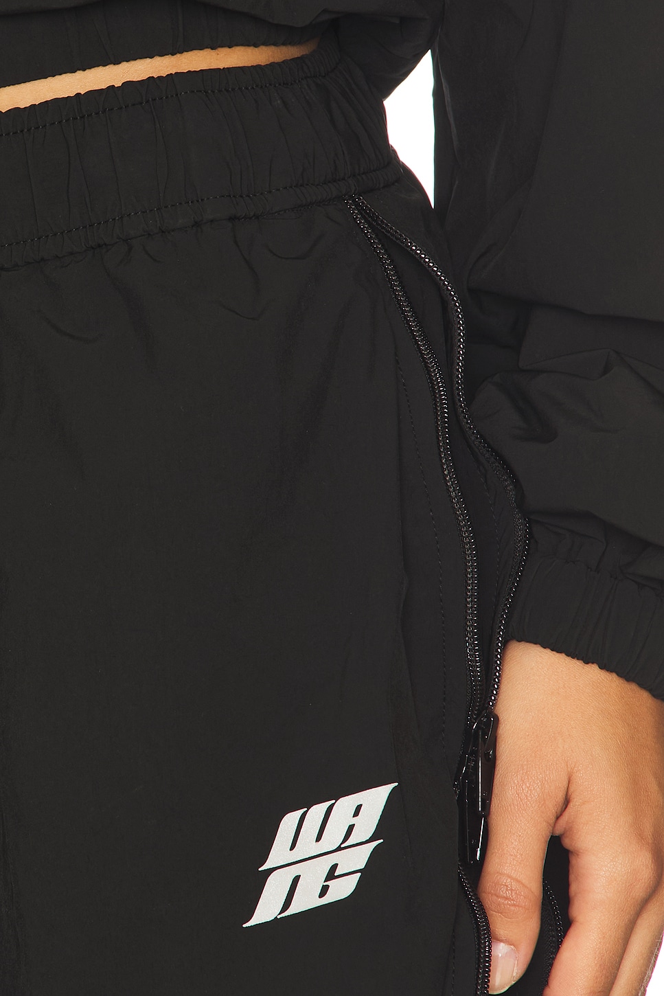 Alexander Wang Mid-rise Zip Track Pant in Black | REVOLVE