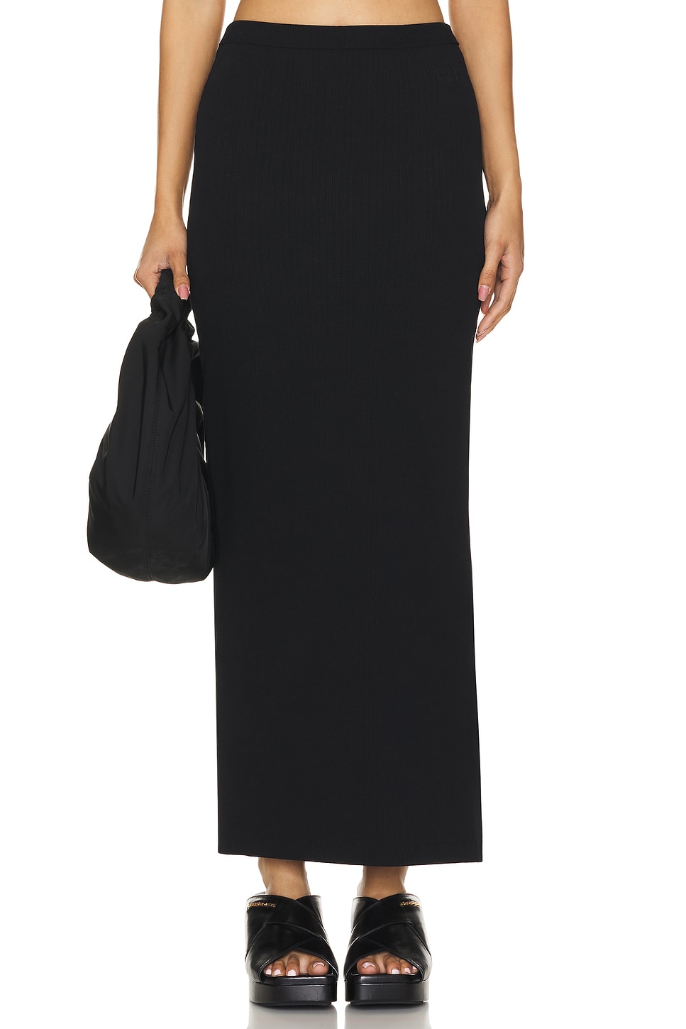 スカート ALEXANDER WANG Women Skirts 1KC1255095 BLACK ALEXANDER WANG - Ruched long skirt | Leam Roma - Luxury