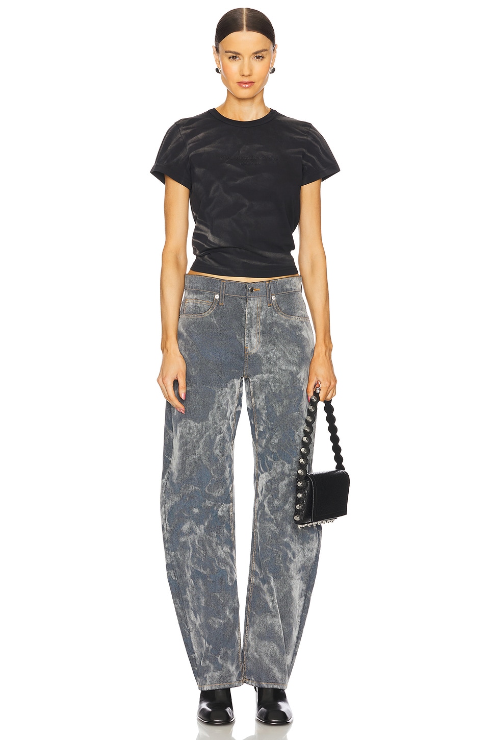 Crease Wash Shrunken Jersey Tee Shirt