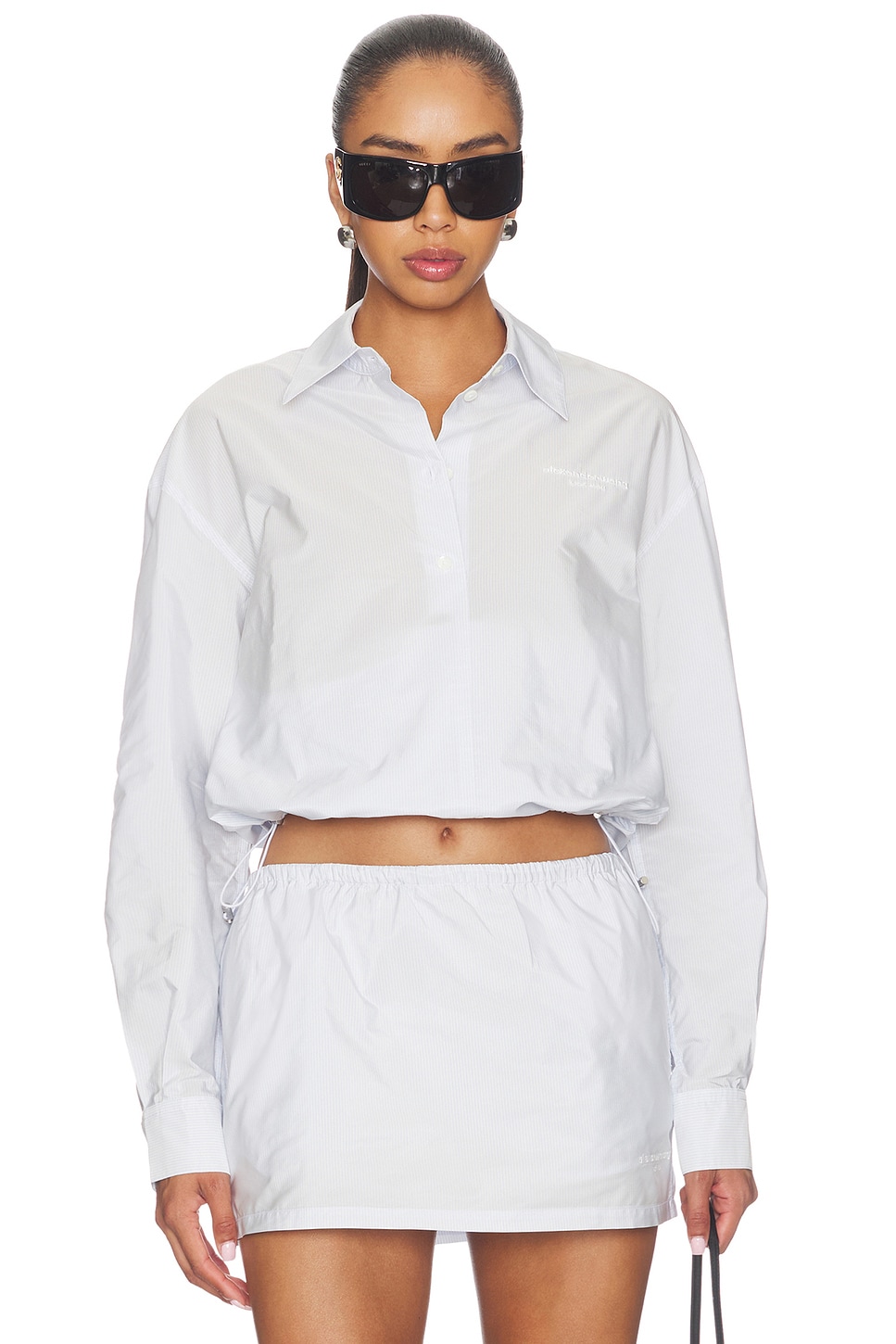Alexander Wang TOP トップ - White & Blue Stripe | REVOLVE