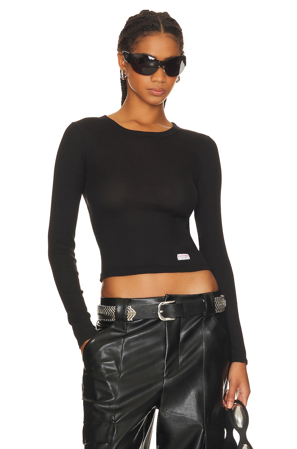 Alexander Wang ロングスリーブクルーネックTシャツ - Black