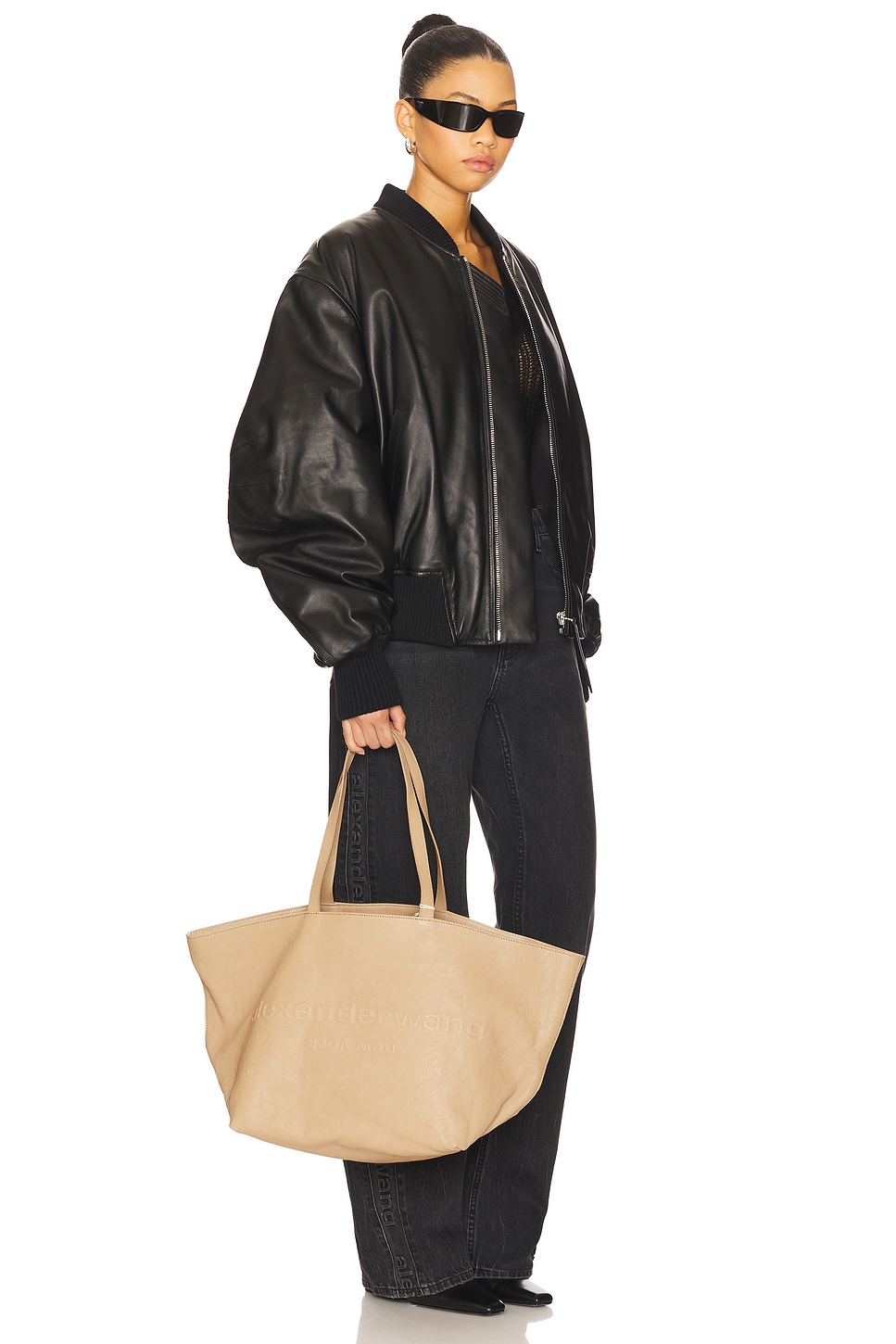 ALEXANDER WANG punch ベージュ レザー トートバッグ alexanderwang アレキサンダーワング Punch ベージュ レザー