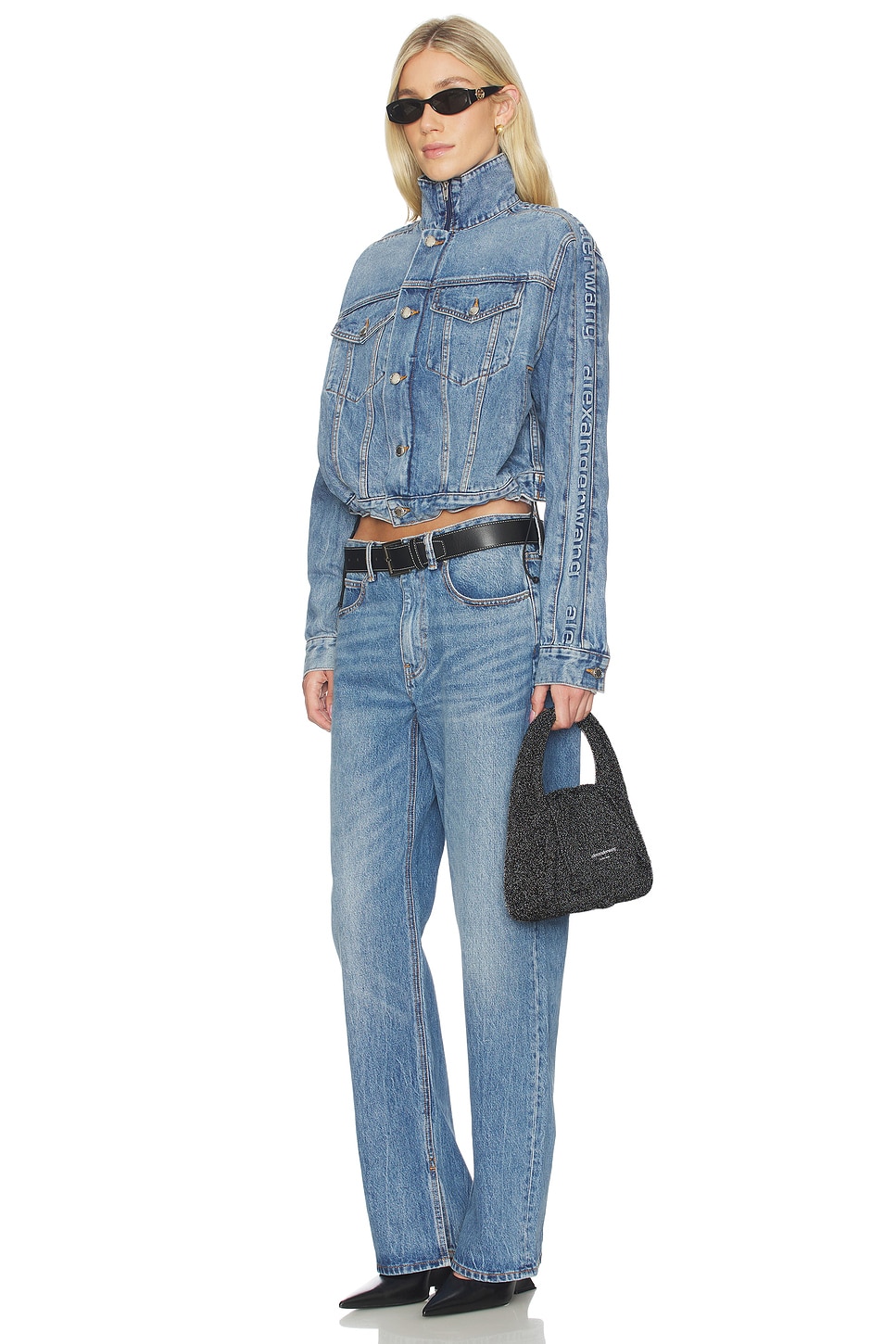 Alexander Wang Ryan Small Bag in Reflective Charcoal | REVOLVE