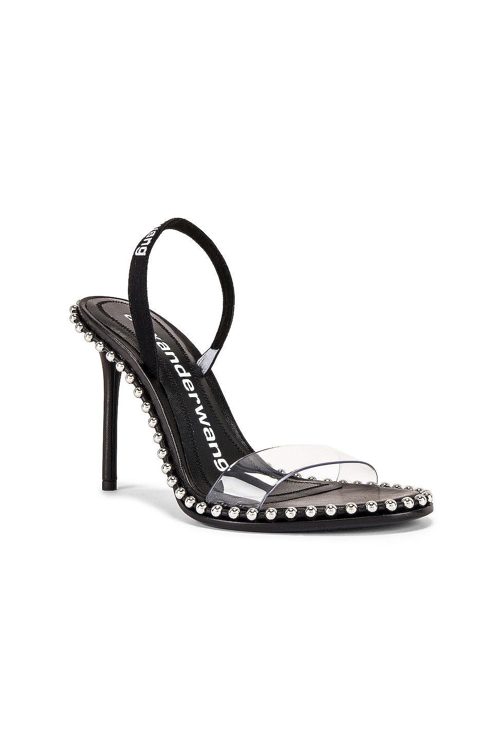 Alexander Wang Nova Logo Sandal in Black