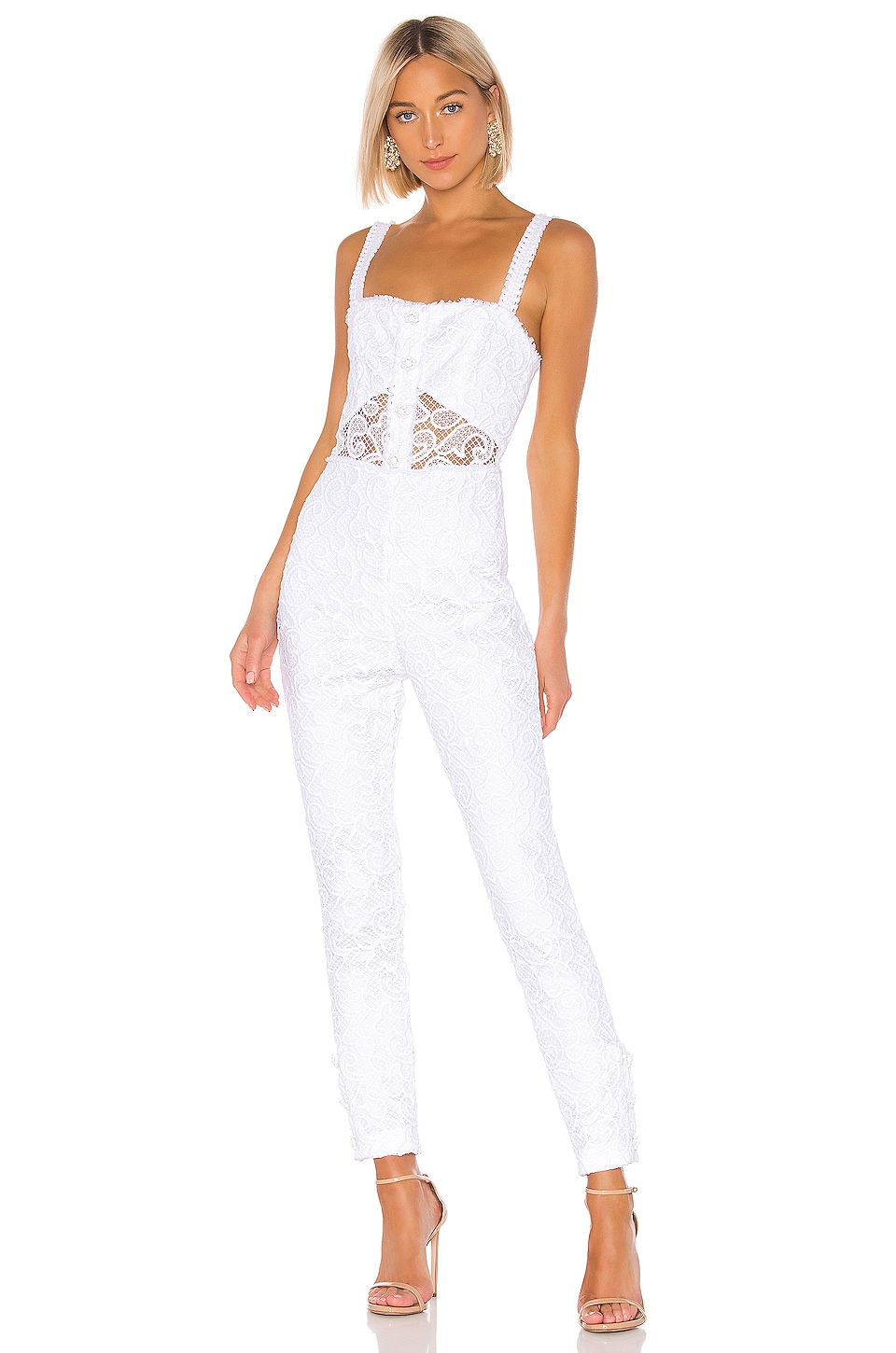 ALEXIS ALEXIS GOVADA JUMPSUIT IN WHITE.,AXIS-WC19