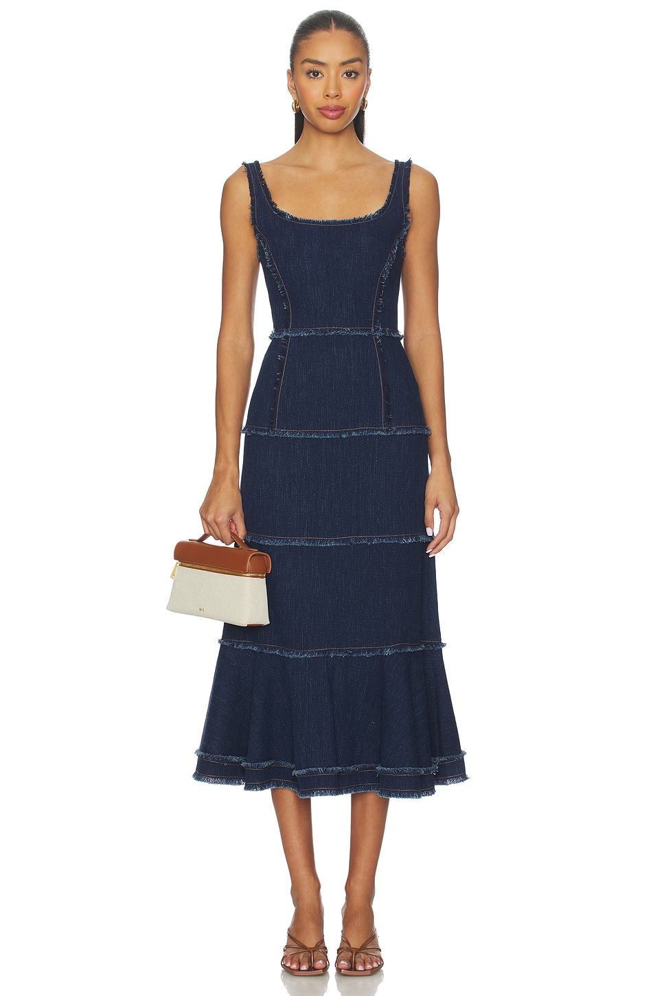 Alexis Stefania Dress in Denim | REVOLVE
