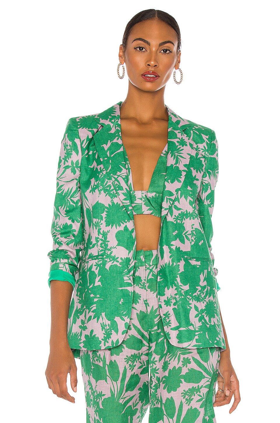 Alexis Kopar Blazer in Emerald Botanical