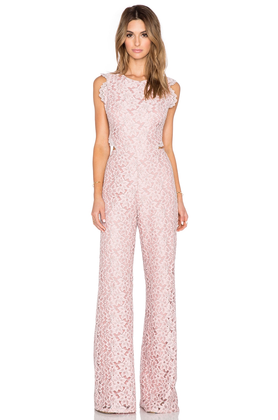 Alexis Livia Lace Jumpsuit in Pink Lace | REVOLVE