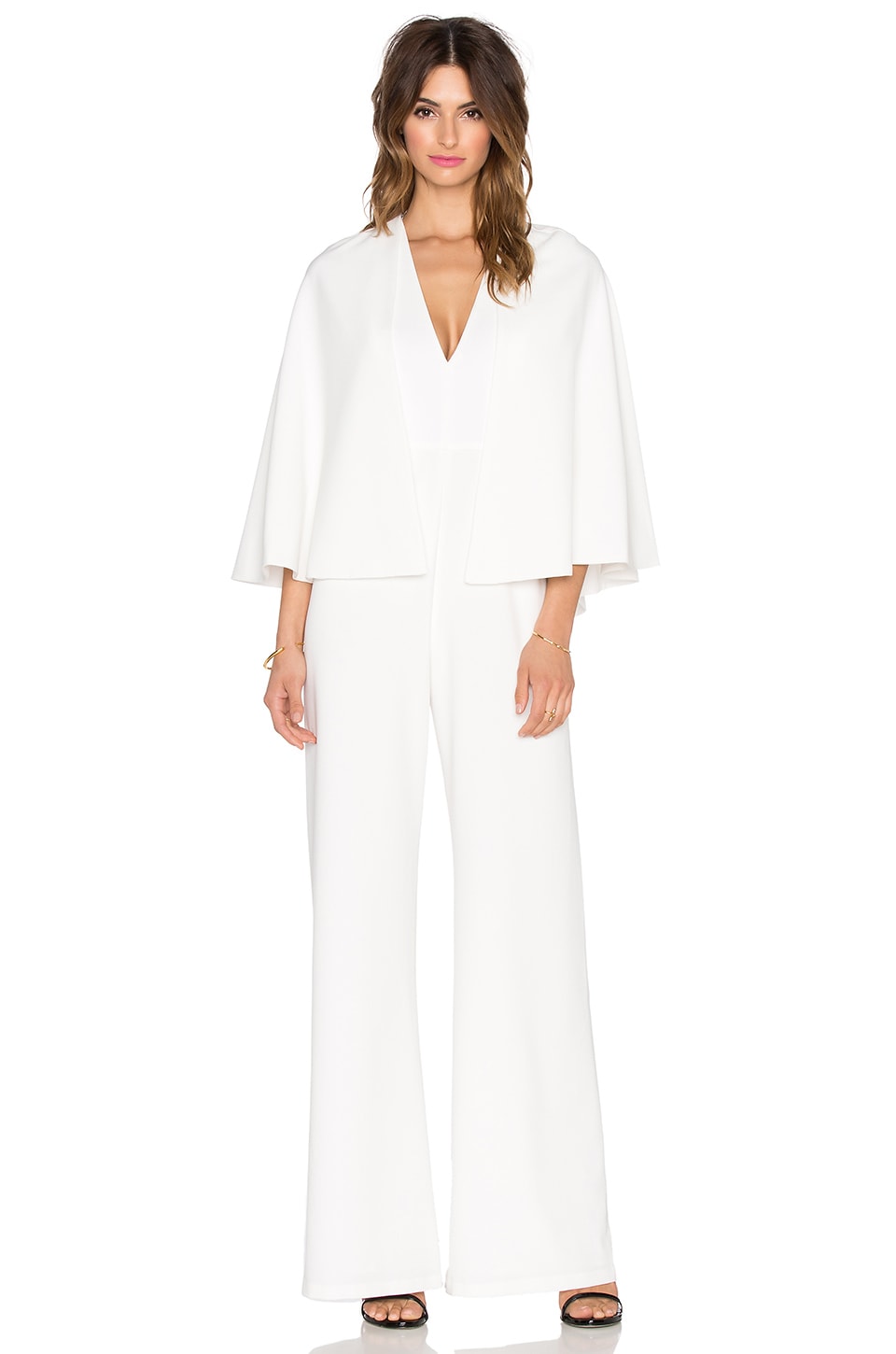 Paradise | White Cape-Sleeve Jumpsuit main image 1