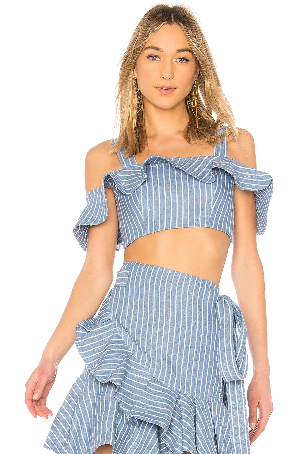 Alexis Benta Top in Light Blue Stripes | REVOLVE