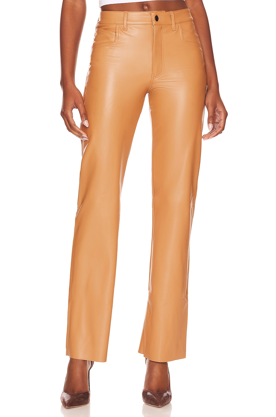 ALIX NYC Jay Faux Leather Pant in Sable REVOLVE
