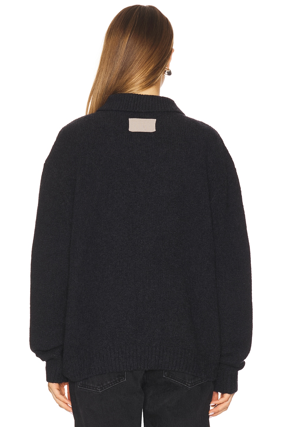 Aya Muse Knit Zip Up Jacket With Collar thumbnail