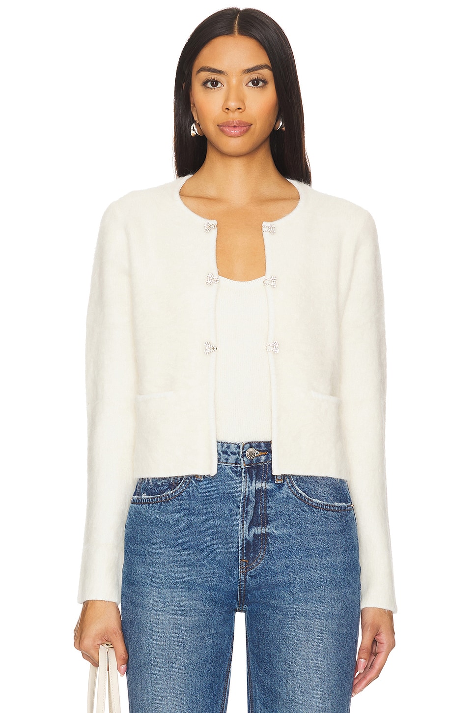 ba&sh Grayson Cardigan in Ecru | REVOLVE