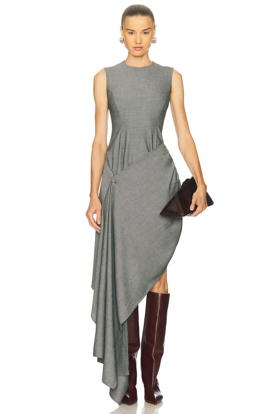 sachin and babi light blue dress Reiss Printed Halter Neck Maxi Dress in Black/White