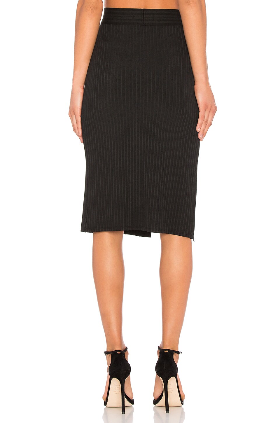 ribbed skirt with slit