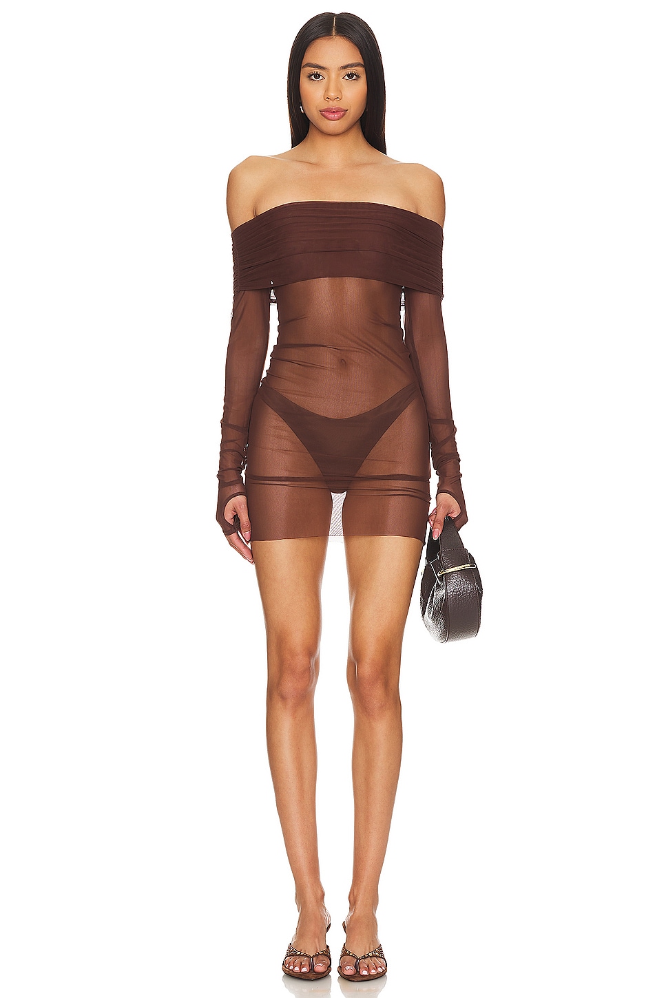 Bananhot Lena Mini Dress in Dark Brown | REVOLVE Bananhot Lena Mini Dress in Dark Brown | REVOLVE