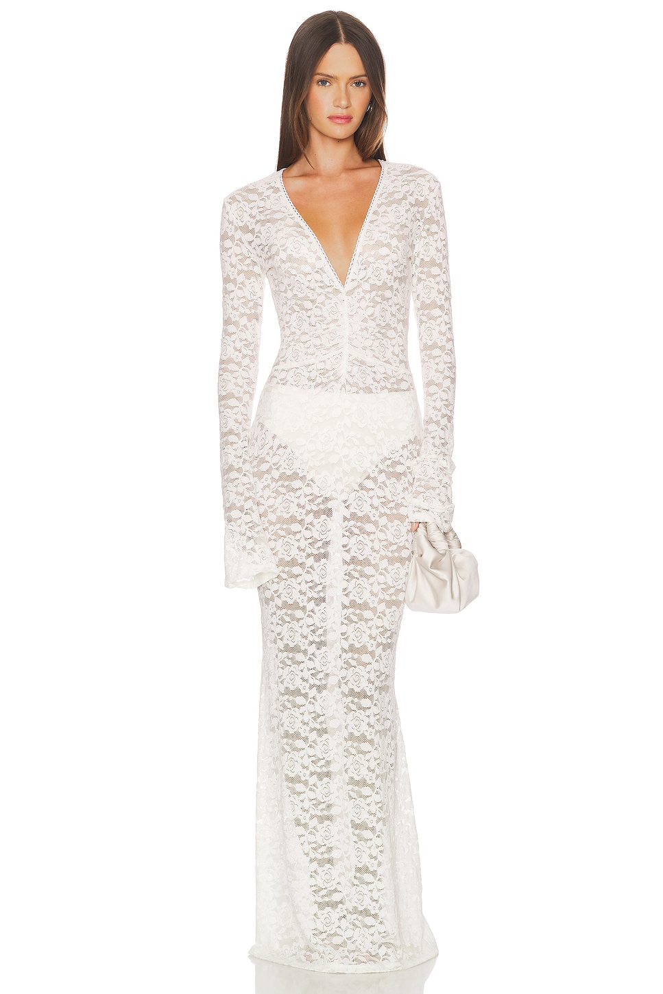 Bananhot Tyler Maxi Dress in Cream Lace | REVOLVE