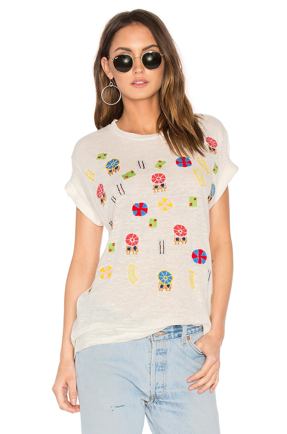 Banner Day Sunbathers Tee In Bone Revolve