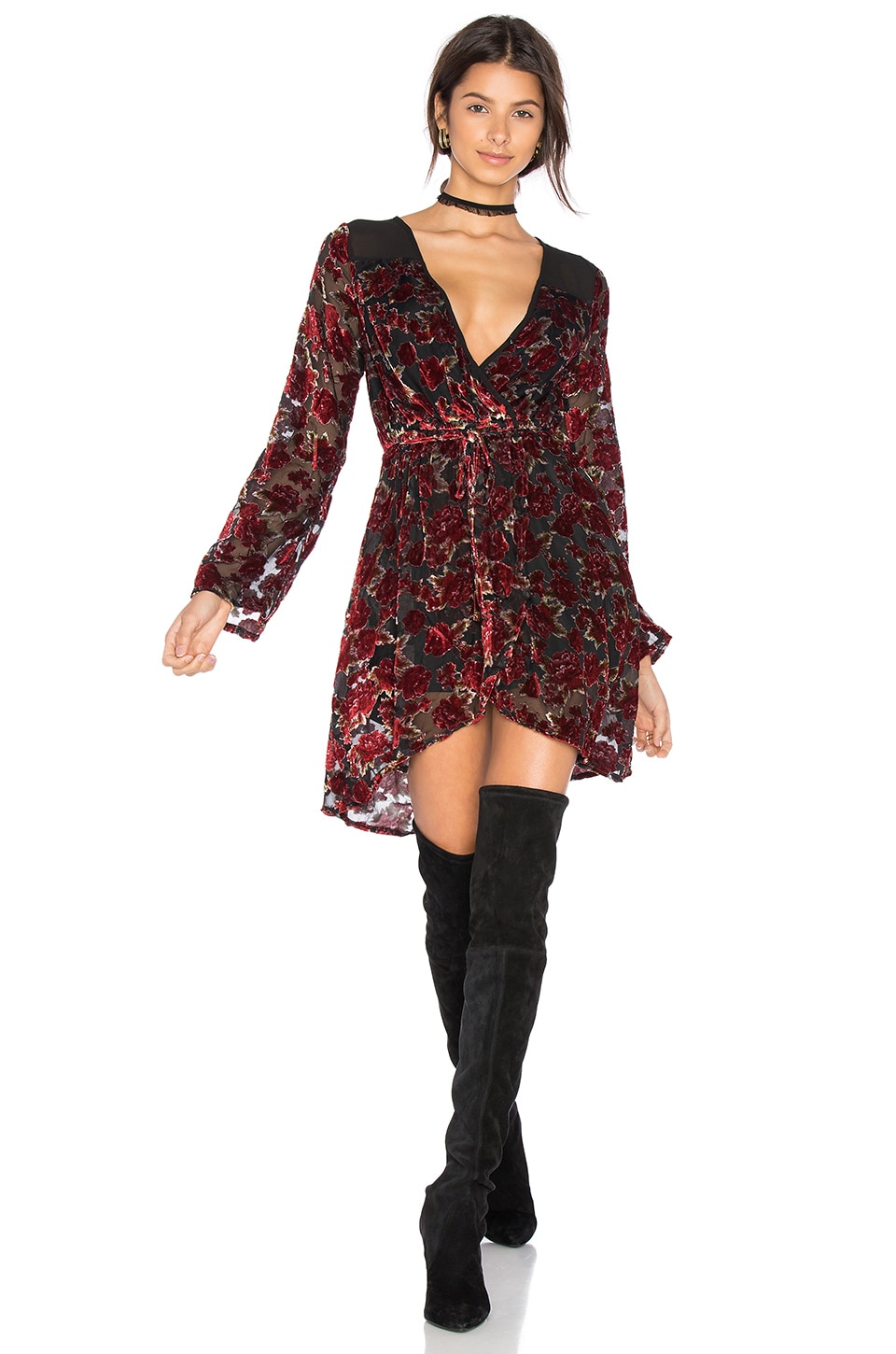 band of gypsies black floral dress