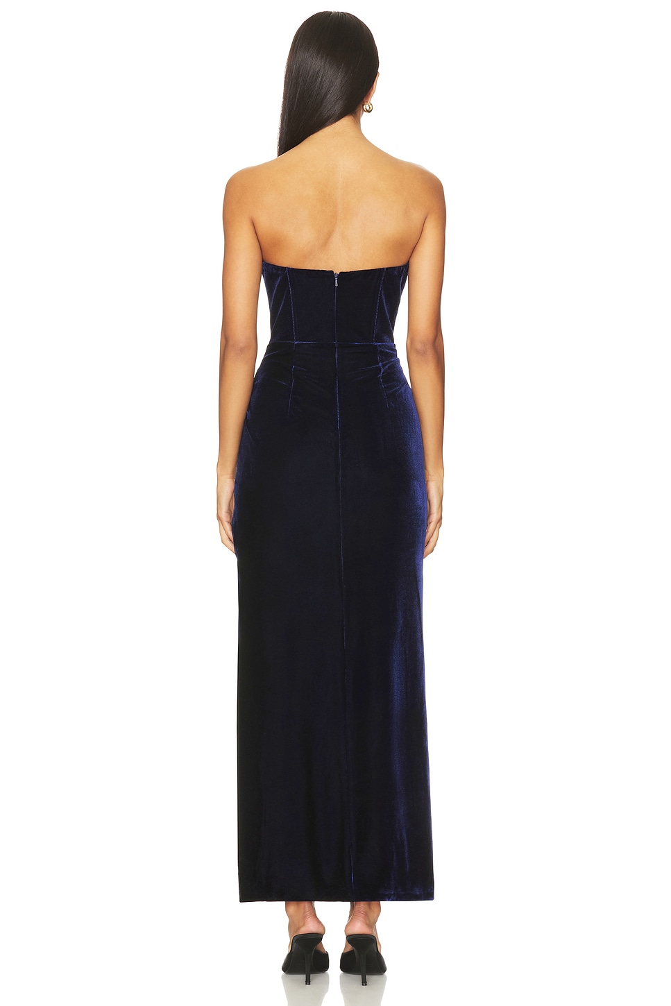 bardot everlasting velour midi dress Bardot Everlasting velour midi dress in emerald green