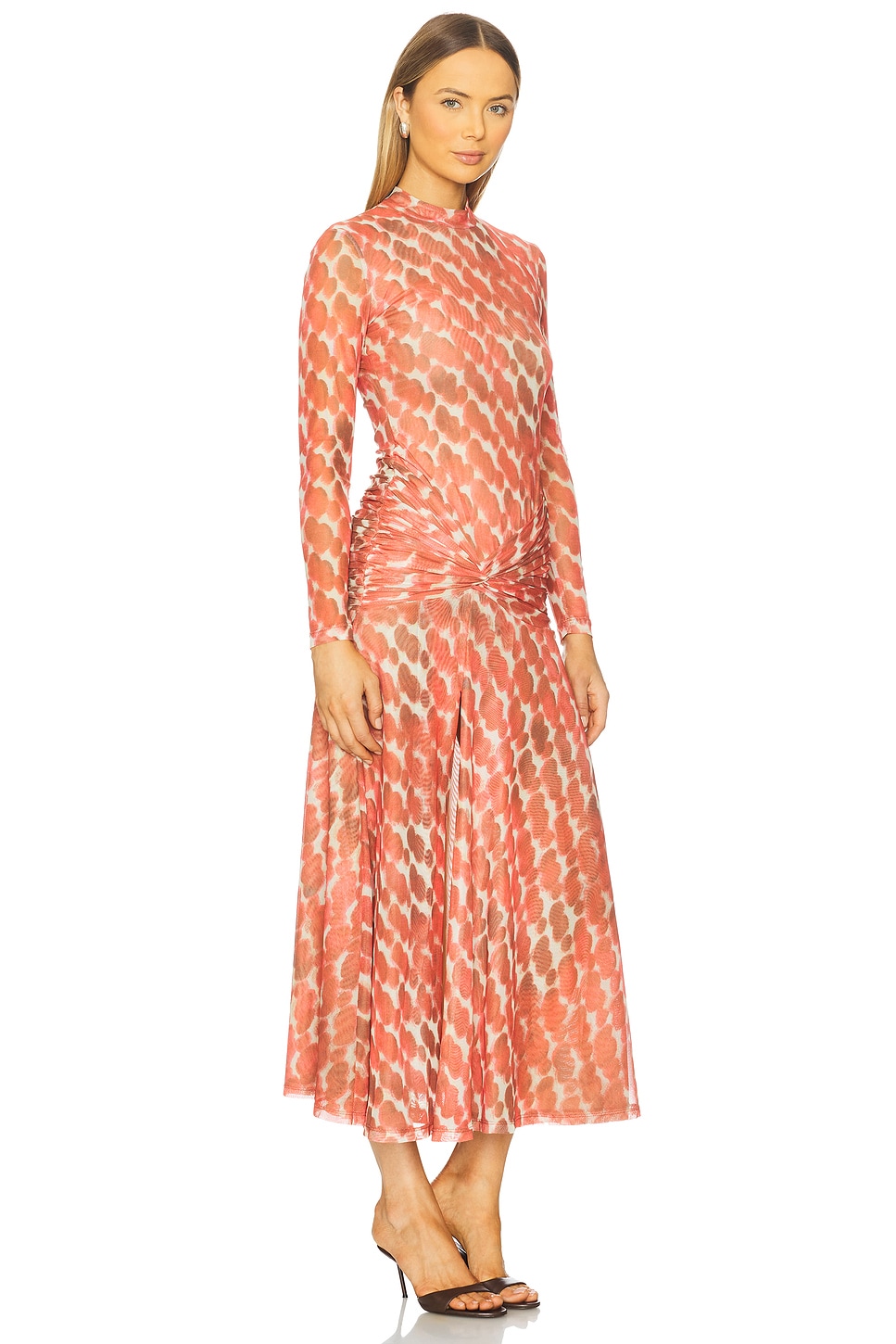 Lea Printed Mesh Dress - thumbnail 3