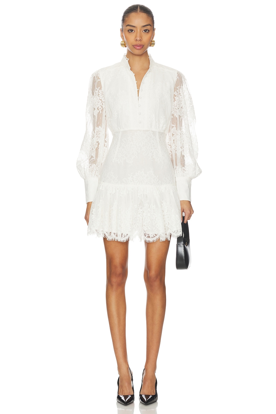 Bardot Olessia Lace Mini Dress in Ivory | REVOLVE