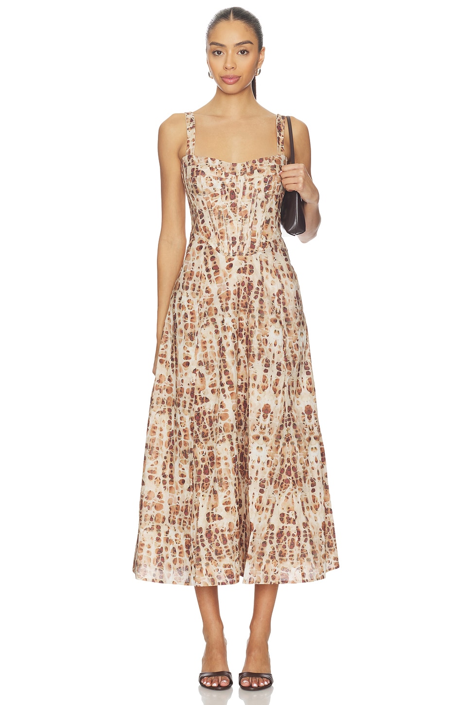 bardot lilah corset midi dress Intimacy White Lace Corset Split Maxi Dress – Club L London main image 0