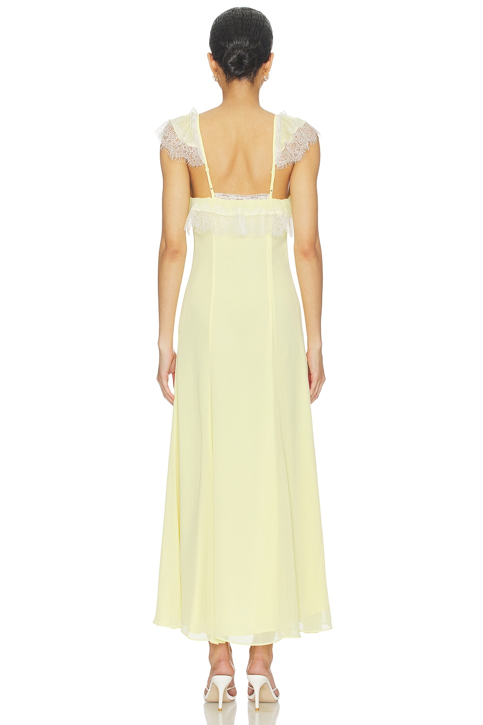 yellow dress with lace trim Sybelle Lace Drop Waist Mini Dress | Yellow | Womens