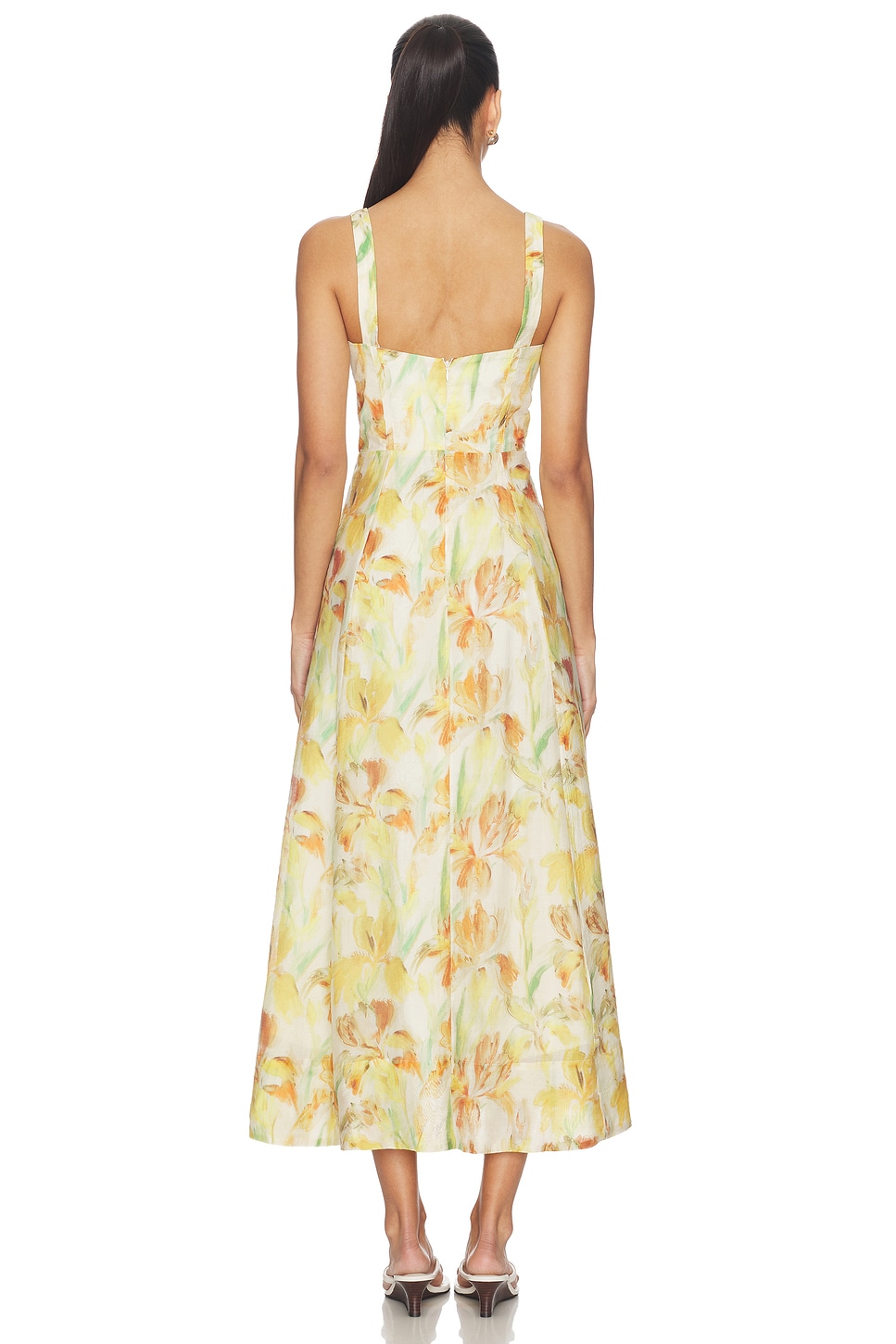 bardot yellow midi dress Lilah Corset Midi Dress