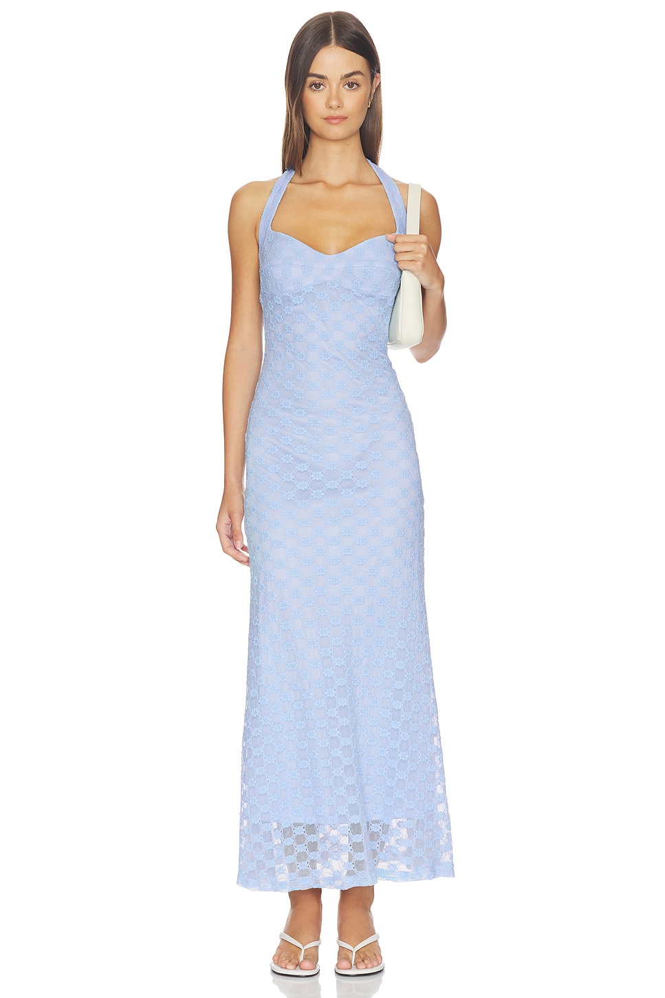 Mariko Halter Neck Midi Dress