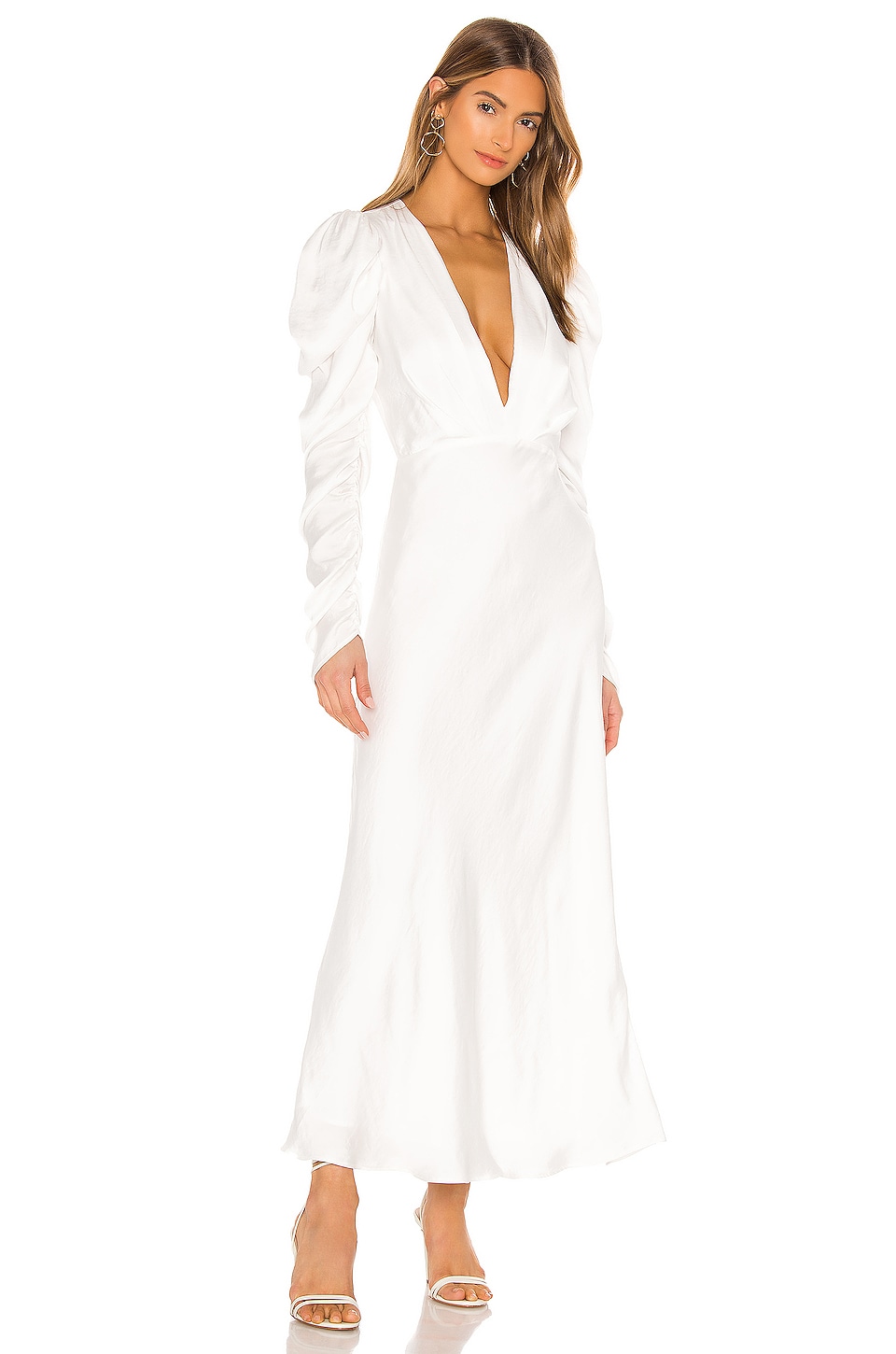 Bardot Zaria Midi Dress in Ivory | REVOLVE