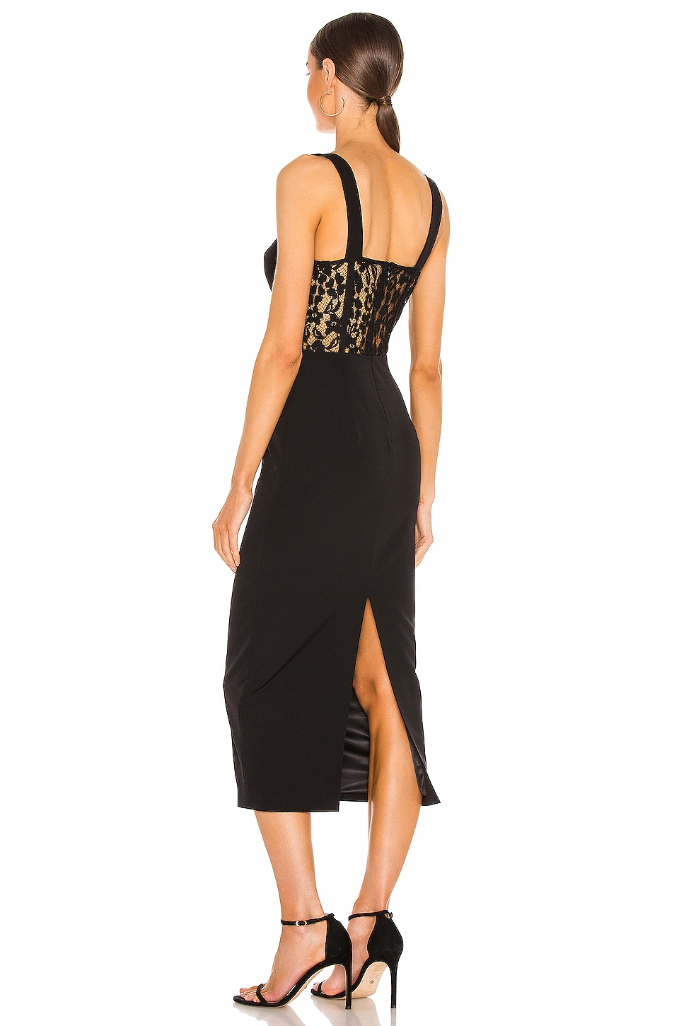 Bardot Corset Lace Panel Dress in Black | REVOLVE