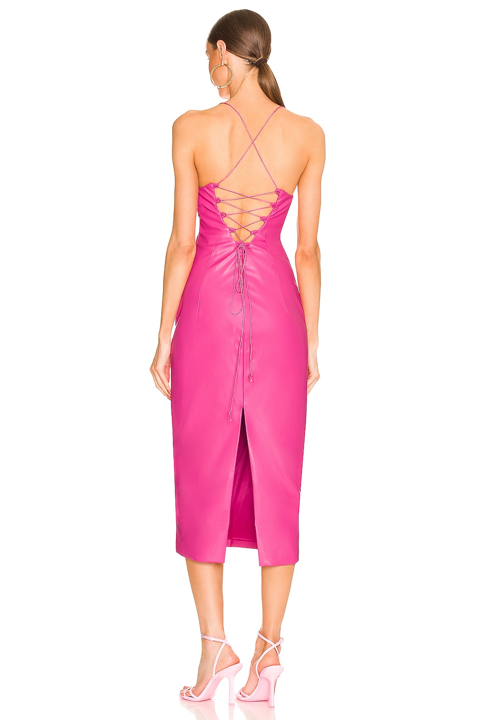 Bardot Helena Faux Leather Dress in Hot Pink | REVOLVE