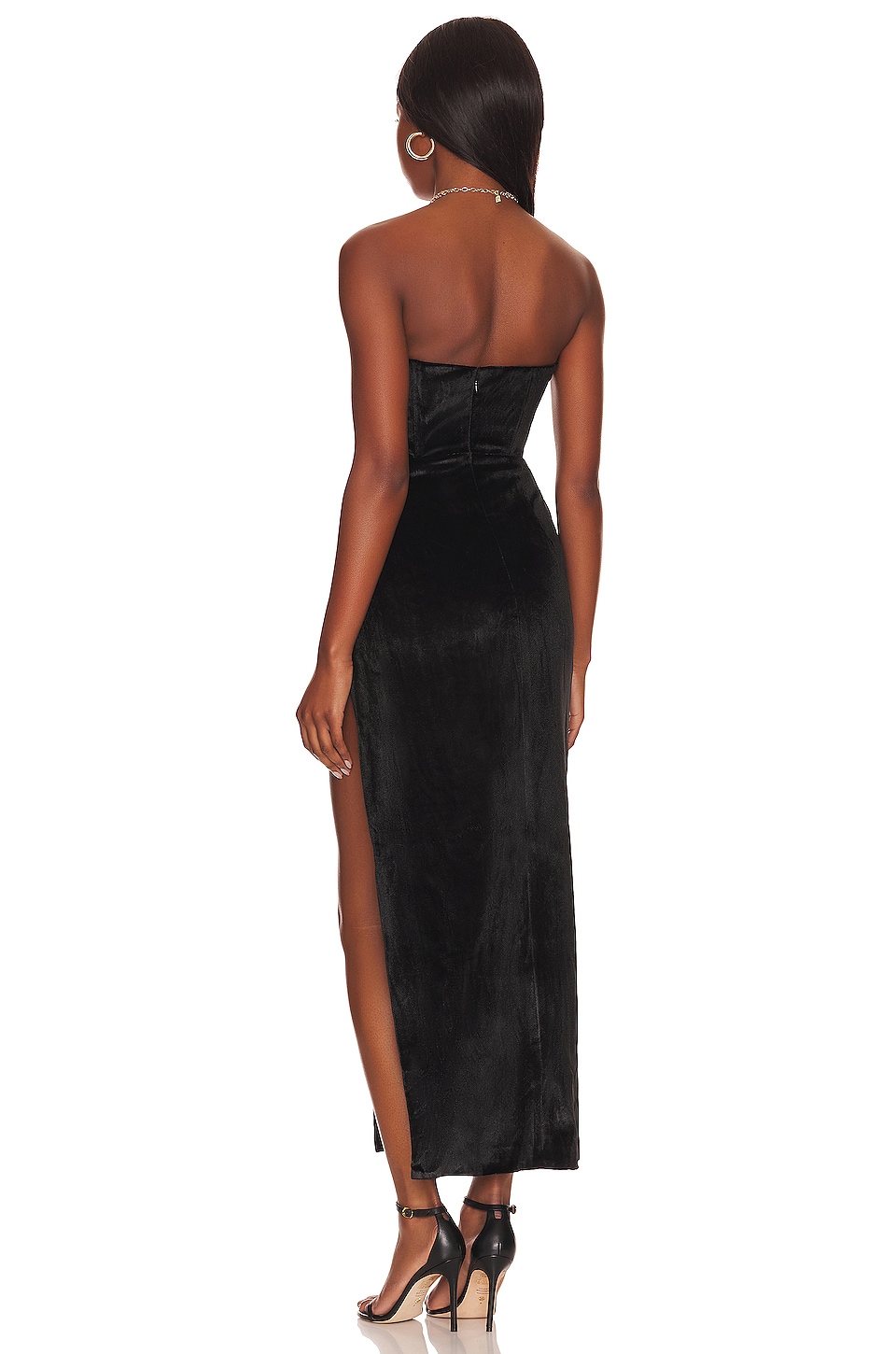 BARDOT Everlasting Velour Midi Dress thumbnail
