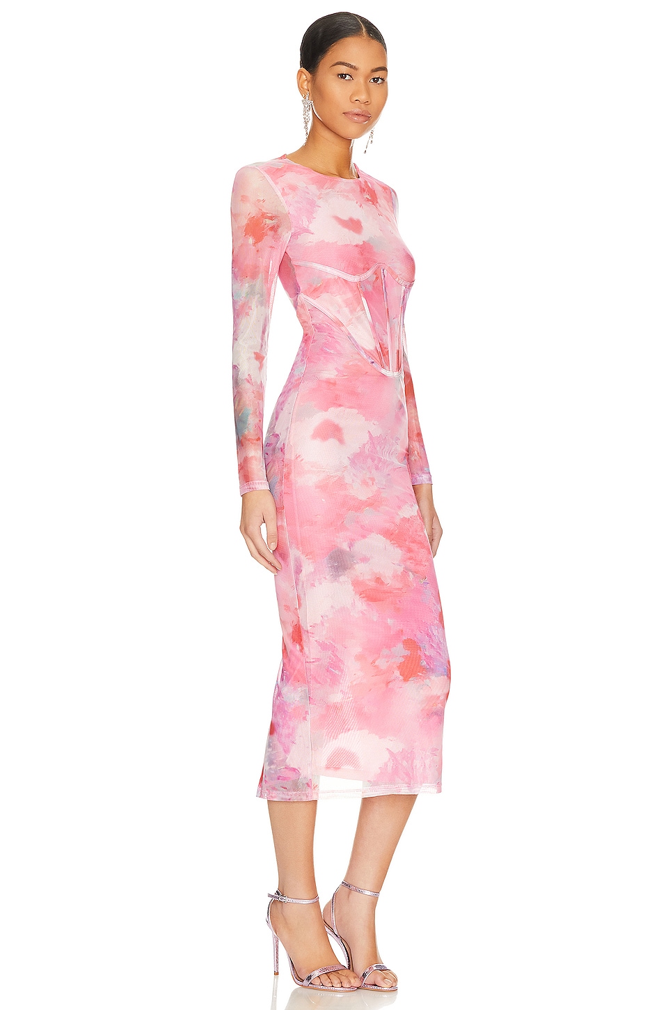 BARDOT Lena Mesh Midi Dress