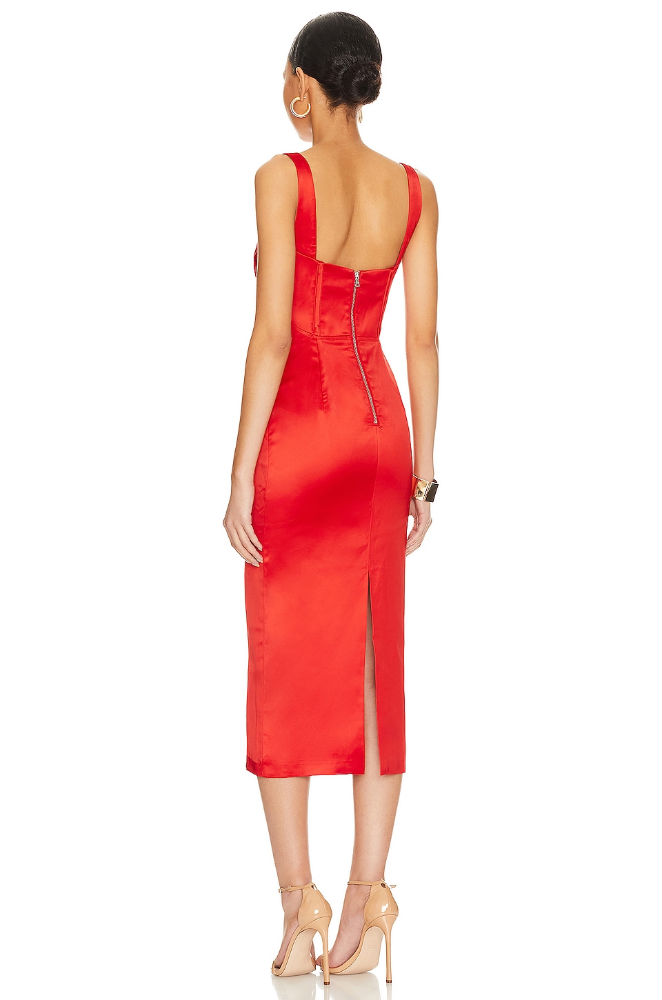 layered chiffon dress with sleeves The Victoria Long Sleeve Chiffon Gown Champagne / 14 main image 1