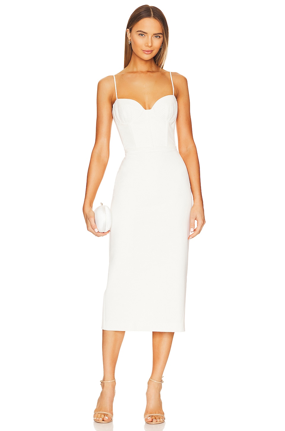 Celeste Feather Mini Dress - White