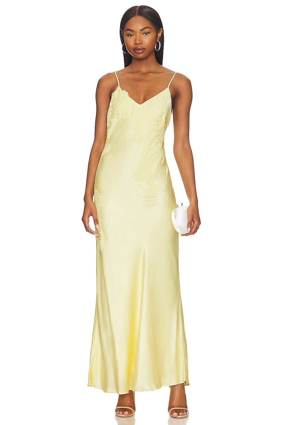 Canary yellow tulle prom dress with slit – La Novale Atelier