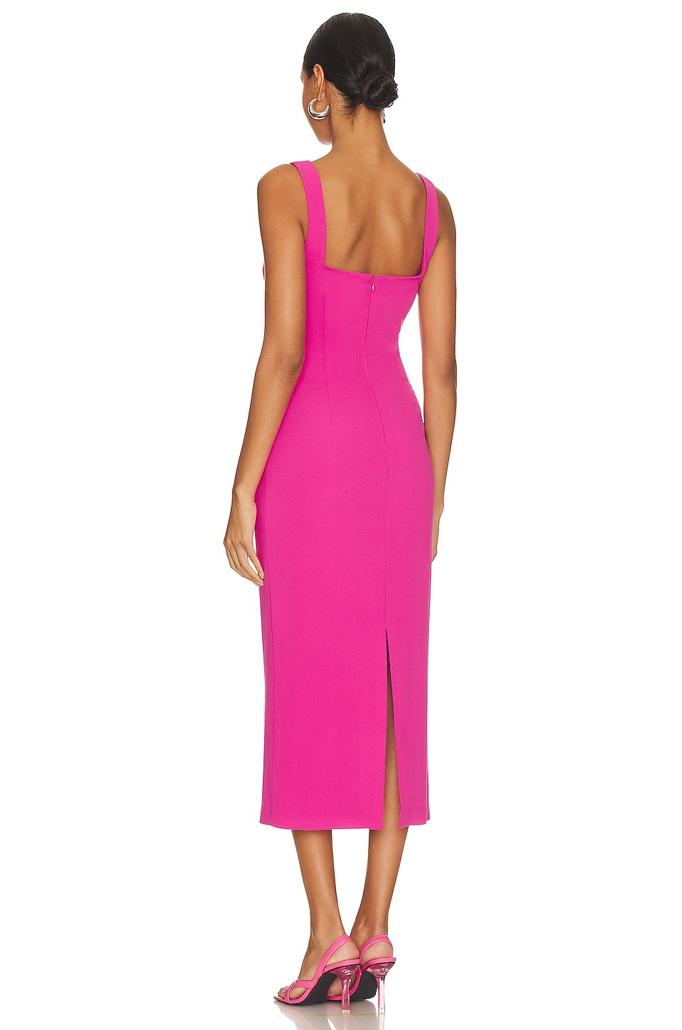 knee length dresses for ladies Maya Misty Green Bardot Embellished Midi Dress – Maya Deluxe main image 0
